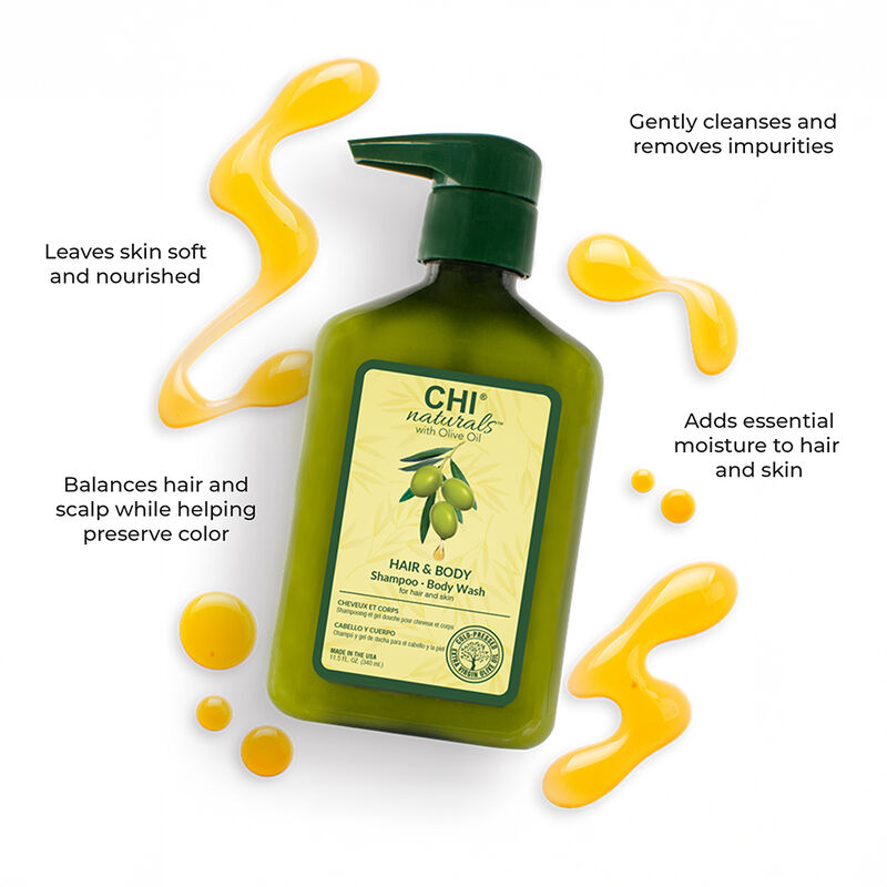 Naturals With Olive Oil Hair and Body Shampoo Body Wash - 11.5 Ounces, , large image number null